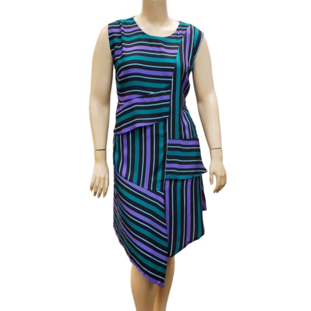 Eloquii Opposing Stripe Dress